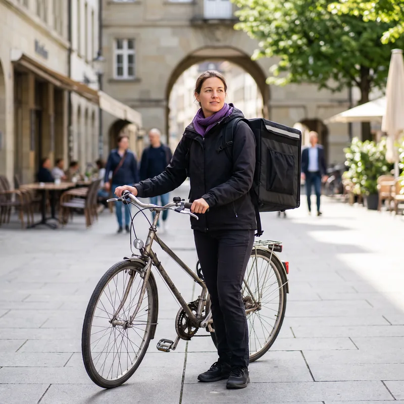 Photo : livreur en ville